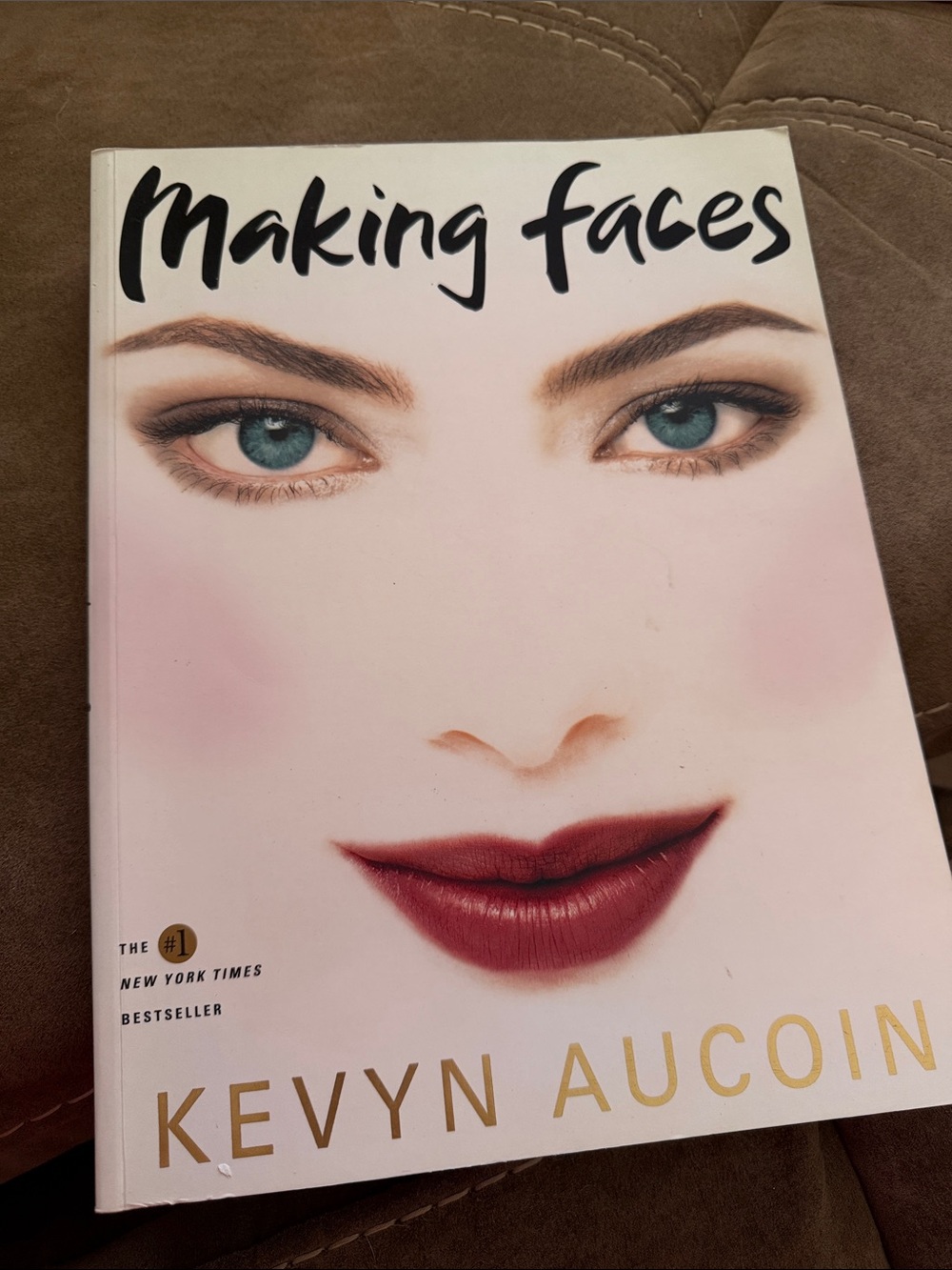 Kevyn Aucoin Making Faces Book - White & Pink Cover with Blue Eyes